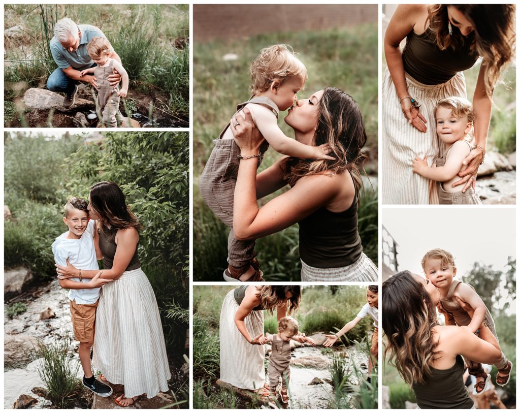family of five photos in the castle rock gulch
