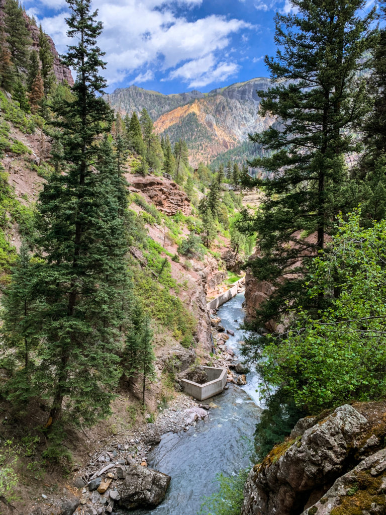 View of Ouray camping in RV in Colorado