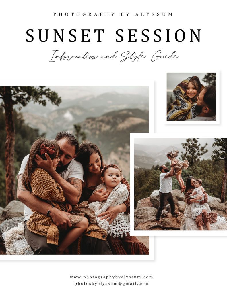 cover page planning for your sunset session
