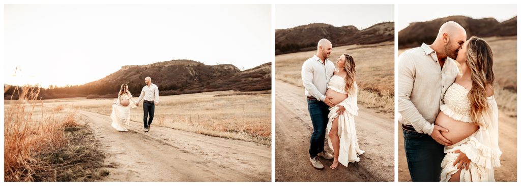 boho shed maternity photos at dawson butte